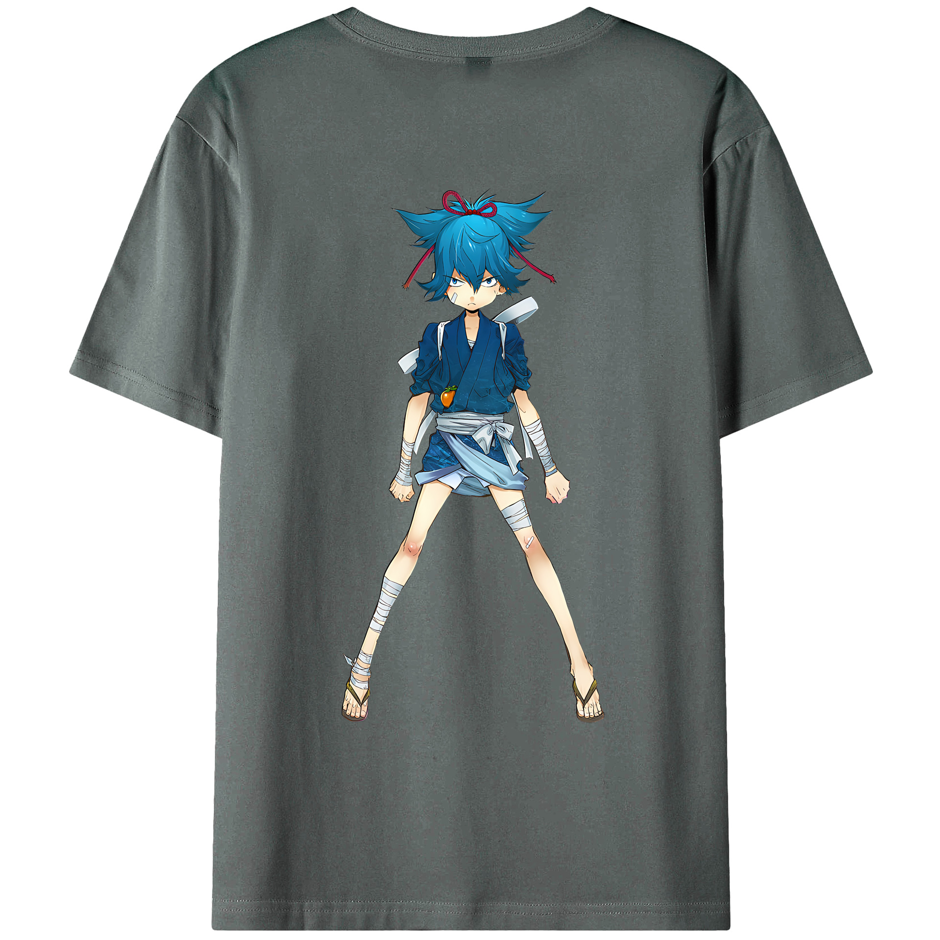 （画像用） 刀剣乱舞 Touken Ranbu 綿100％ メンズ半袖Tシャツ（バックプリント） 通気性